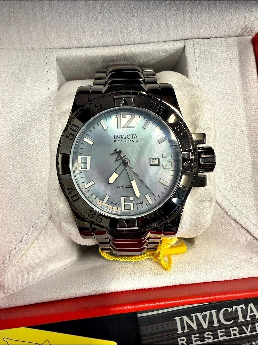 Invicta Reserve Watch Black & Silver NWT